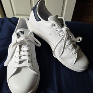 Timeless White and Navy Men's Sneakers